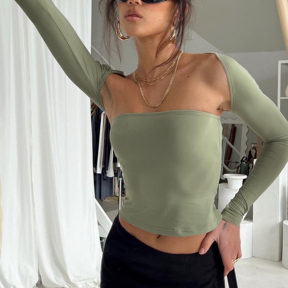 Princess polly eco nylon bolero set sage